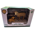 Ark Toys Lifelike Ewe & Lamb Play Set with Hay Bale